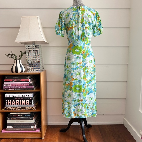 Faithfull the Brand Beline Midi Dress Gardone Floral US 4 - Picture 10 of 12